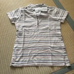 natural vintage ストライプ 半袖ポロシャツ y2kのサムネイル
