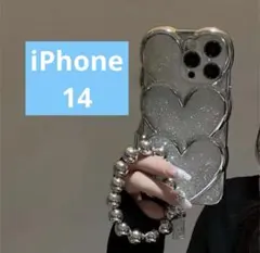 iPhoneケース 韓国 キラキラ 可愛い ハート クリア iPhone14