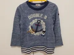 DOUBLE.B　ダブルビー　長袖Tシャツ　100cm　ネイビー　ネイビー