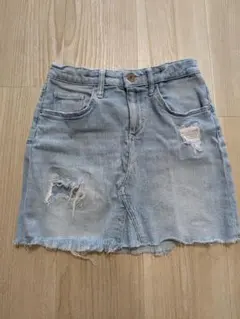 H&M デニムスカート　ダメージデニム　ミニスカート