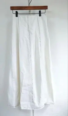 新品　COLONY2139 デニムスカート　白　マキシ丈