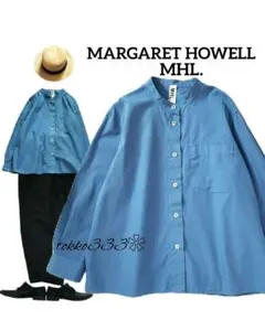 MARGARET HOWELL MHL.✨️コットン バンドカラーシャツ