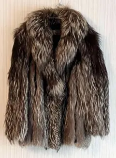 エンバ　リバーシブル　リアルファーコート　オルテメックス生地　シルク生地　M エンバ リバーシブル リアルファーコート オルテメックス生地 シルク