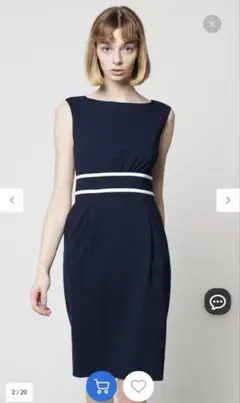 TOCCA ネイビー ノースリーブワンピース 00