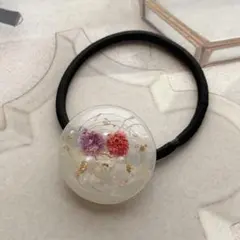 かすみ草のレジンヘアゴム♡完成品/ハンドメイド