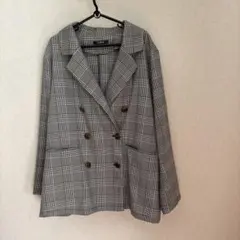 SUREVE チェック柄 ダブルブレストジャケット