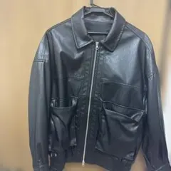 ブラックレザージャケット Sのサムネイル