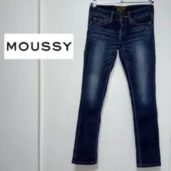 【MOUSSY】スキニーデニム　サイズ25 ホワイトステッチ　美脚　ヴィンテージ