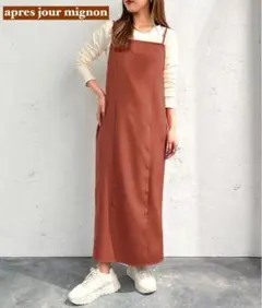 apres jour mignon キャミワンピース スリット S オレンジ