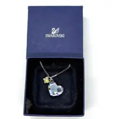【美品】SWAROVSKI スワロフスキー ハート×蝶モチーフ ネックレス 箱