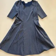 Sweet Mommy ネイビー ストライプ マタニティワンピース L