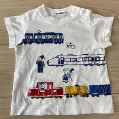 familiar 電車プリント Tシャツ 80