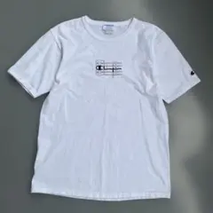 【00s古着】Champion チャンピオン ロゴT L ホワイトのサムネイル