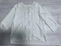 le.coeur blanc レース刺繍　ブラウス　白
