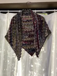 多色編みストール