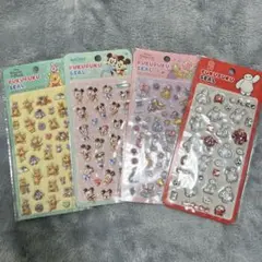 正規品　ディズニー　ぷくぷくシール　4点セット