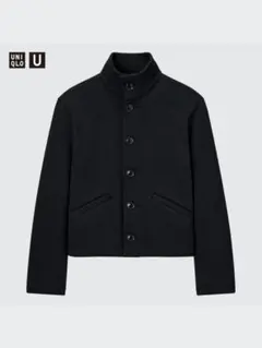 UNIQLO U ユニクロユー ジャージーブルゾン ブラック 黒 裏起毛