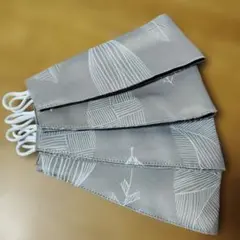 グレー 葉模様 カーテンタッセル 30cm