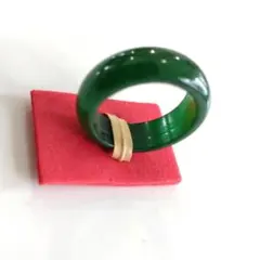 miko【新品 台湾翡翠 太リング②】濃い緑 グリーン 現地購入品 希少 新品 台湾翡翠 太リング】濃い緑 グリーン 現地購入品 希少色 22〜23号