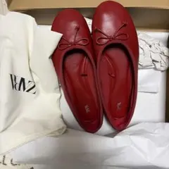 ZARA レッド バレエシューズ