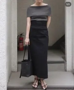 ベースメントオンライン　ハイウエストタイトスカート　ブラック