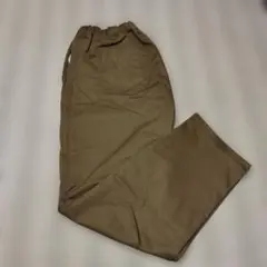【新品・未着用】メンズ オールシーズン ブラウンワークパンツ ゴムウエスト L