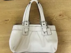 コーチ　COACH アイボリー 牛本革バッグ #M0949-F13732