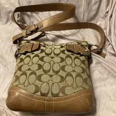 中古Coach ショルダーバッグ ベージュ/ブラウン