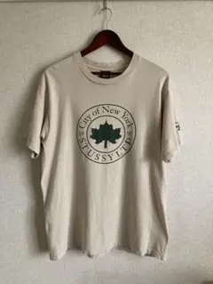 90s old stussy tシャツ ベージュ シングルステッチ L 赤青タグ