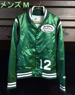 Champion チャンピオン ランタグ復刻 サテン スタジャン Mサイズ 緑