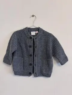 ZARA ブルーグレー カーディガン 6-9ヶ月