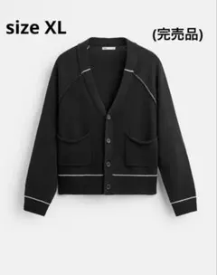ZARA コントラストドローストリングカーディガンのサムネイル