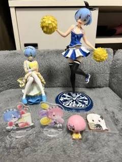 リゼロ レム フィギュア アクリルスタンド まとめ売り 7点セットのサムネイル