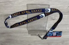 【新品】NFL 2003スーパーボウル　ストラップ　ホログラムシール付き公式品