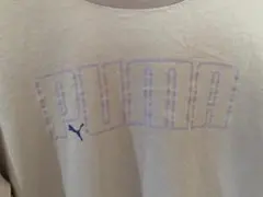 83 PUMA ビッグロゴ 半袖Tシャツ 薄ピンク Sのサムネイル