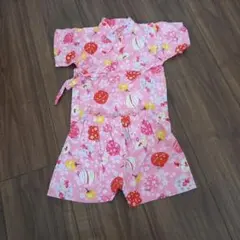 ピンク 甚平 80cm