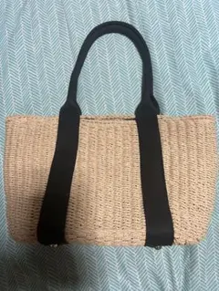 grove かごバッグ ベージュ×ブラックのサムネイル