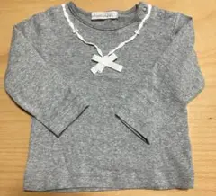 エンゼルスター　長袖胸元リボンTシャツ80センチ