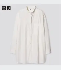 UNIQLO U オーバーサイズシャツ（長袖）　オフホワイト　M