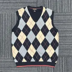 00s Brooks Brothers アーガイル柄 ニットベスト好配色