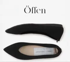 Öffen ポインテッドトゥ フラットシューズ ブラック - メルカリ