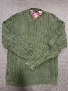 Tommy Hilfiger オリーブグリーン ニットセーター L