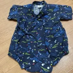 ネイビー 甚平 トンボ柄 80cm