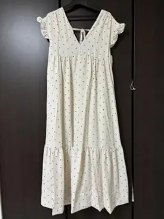 GRL ドット柄ロングワンピース