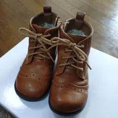 ブラウン レースアップ ブーツ 16cm
