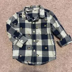 baby GAP Mickey Mouse チェック柄シャツ 18-24ヶ月