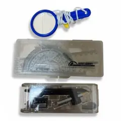 コンパス (鉛筆付き) 三角定規 分度器 虫めがね セット
