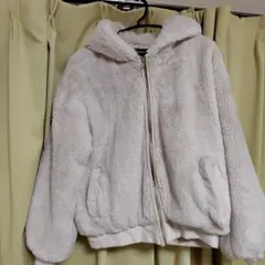 フリース フード付き ジップアップジャケット