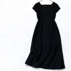 【美品】大きいサイズ リネン ワンピース マキシ イタリア製 上品 高級感