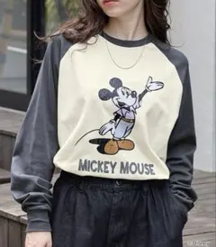 【Disney】ミッキーマウス/オールドグラフィックプリントTシャツ